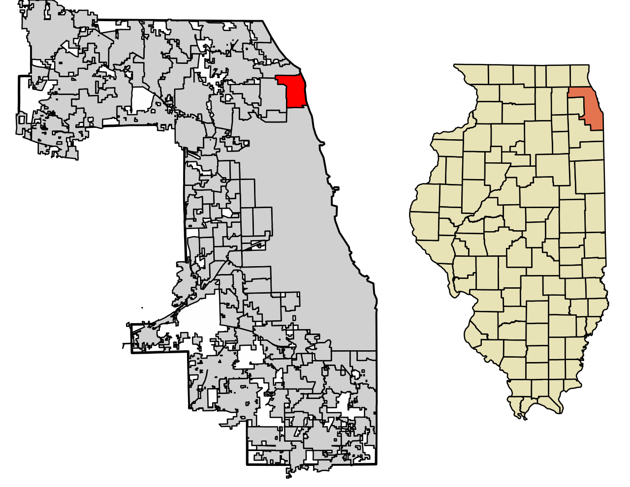Cook_County_Illinois_Incorporated_and_Unincorporated_areas_Evanston_Highlighted.svg